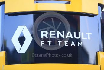 World © Octane Photographic Ltd. Formula 1 – Winter Testing - Test 1 - Day 1. Renault F1 Team logo. Circuit de Barcelona-Catalunya. Monday 18th February 2019.