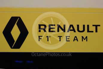 World © Octane Photographic Ltd. Formula 1 – Winter Testing - Test 1 - Day 1. Renault F1 Team logo. Circuit de Barcelona-Catalunya. Monday 18th February 2019.