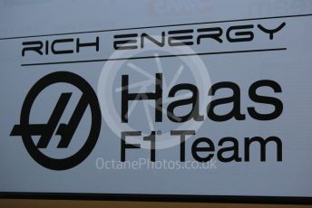 World © Octane Photographic Ltd. Formula 1 – Winter Testing - Test 1 - Day 1. Rich Energy Haas F1 Team logo. Circuit de Barcelona-Catalunya. Monday 18th February 2019.