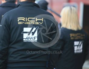 World © Octane Photographic Ltd. Formula 1 – Winter Testing - Test 1 - Day 1. Rich Energy Haas F1 Team logo. Circuit de Barcelona-Catalunya. Monday 18th February 2019.