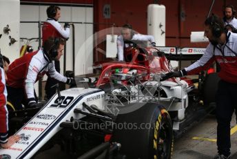 World © Octane Photographic Ltd. Formula 1 – Winter Testing - Test 1 - Day 2. Alfa Romeo Racing C38 – Antonio Giovinazzi. Circuit de Barcelona-Catalunya. Tuesday 19th February 2019.