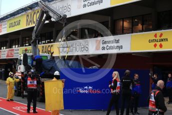 World © Octane Photographic Ltd. Formula 1 – Winter Testing - Test 1 - Day 2. Scuderia Toro Rosso STR14 – Alexander Albon car returns to the pit lane. Circuit de Barcelona-Catalunya. Tuesday 19th February 2019.