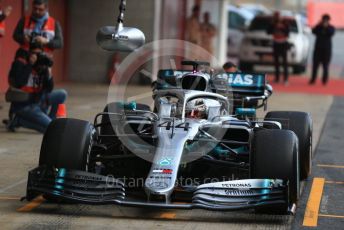 World © Octane Photographic Ltd. Formula 1 – Winter Testing - Test 1 - Day 2. Mercedes AMG Petronas Motorsport AMG F1 W10 EQ Power+ - Lewis Hamilton. Circuit de Barcelona-Catalunya. Tuesday 19th February 2019.