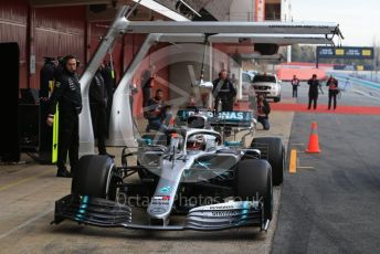 World © Octane Photographic Ltd. Formula 1 – Winter Testing - Test 1 - Day 2. Mercedes AMG Petronas Motorsport AMG F1 W10 EQ Power+ - Lewis Hamilton. Circuit de Barcelona-Catalunya. Tuesday 19th February 2019.