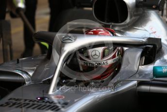 World © Octane Photographic Ltd. Formula 1 – Winter Testing - Test 1 - Day 2. Mercedes AMG Petronas Motorsport AMG F1 W10 EQ Power+ - Lewis Hamilton. Circuit de Barcelona-Catalunya. Tuesday 19th February 2019.