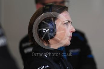 World © Octane Photographic Ltd. Formula 1 - Winter Testing - Test 1 - Day 3. Claire Williams - Deputy Team Principal of ROKiT Williams Racing. Circuit de Barcelona-Catalunya. Wednesday 20th February 2019