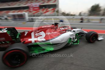 World © Octane Photographic Ltd. Formula 1 – Winter Testing - Test 1 - Day 3. Alfa Romeo Racing C38 – Kimi Raikkonen. Circuit de Barcelona-Catalunya. Wednesday 20th February 2019.