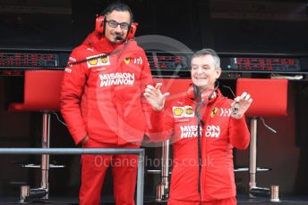 World © Octane Photographic Ltd. Formula 1 - Winter Testing - Test 1 - Day 4. Laurent Mekies and Thierry Baritaud - Head of Energy Recovery Systems. Circuit de Barcelona-Catalunya. Thursday 21st February 2019