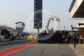 World © Octane Photographic Ltd. Formula 1 – Winter Testing - Test 1 - Day 4. McLaren MCL34 – Lando Norris car gets returned to the pit lane. Circuit de Barcelona-Catalunya. Thursday 21st February 2019.