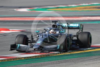 World © Octane Photographic Ltd. Formula 1 – Winter Testing - Test 1 - Day 4. Mercedes AMG Petronas Motorsport AMG F1 W10 EQ Power+ - Lewis Hamilton. Circuit de Barcelona-Catalunya. Thursday 21st February 2019