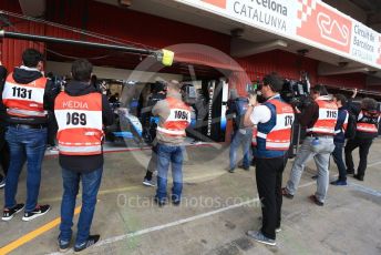 World © Octane Photographic Ltd. Formula 1 – Winter Testing - Test 1 - Day 4. Photographers wait for ROKiT Williams Racing – Robert Kubica. Circuit de Barcelona-Catalunya. Thursday 21st February 2019.