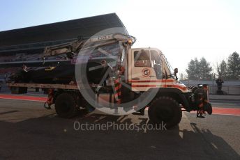 World © Octane Photographic Ltd. Formula 1 – Winter Testing - Test 1 - Day 4. McLaren MCL34 – Lando Norris car gets returned to the pit lane. Circuit de Barcelona-Catalunya. Thursday 21st February 2019.