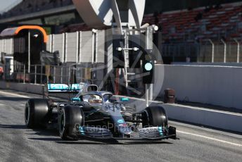 World © Octane Photographic Ltd. Formula 1 – Winter Testing - Test 2 - Day 1. Mercedes AMG Petronas Motorsport AMG F1 W10 EQ Power+ - Lewis Hamilton. Circuit de Barcelona-Catalunya. Tuesday 26th February 2019.