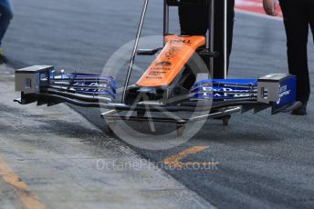 World © Octane Photographic Ltd. Formula 1 – Winter Testing - Test 2 - Day 2. McLaren MCL34 front wing. Circuit de Barcelona-Catalunya. Wednesday 27th February 2019.