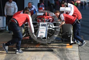 World © Octane Photographic Ltd. Formula 1 – Winter Testing - Test 2 - Day 3. Alfa Romeo Racing C38 – Antonio Giovinazzi. Circuit de Barcelona-Catalunya. Thursday 28th February 2019.