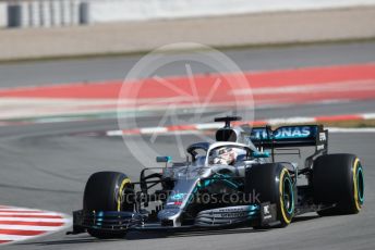 World © Octane Photographic Ltd. Formula 1 – Winter Testing - Test 2 - Day 3. Mercedes AMG Petronas Motorsport AMG F1 W10 EQ Power+ - Lewis Hamilton. Circuit de Barcelona-Catalunya. Thursday 28th February 2019.