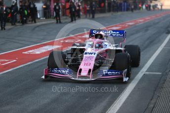 World © Octane Photographic Ltd. Formula 1 – Winter Testing - Test 2 - Day 3. SportPesa Racing Point RP19 – Lance Stroll. Circuit de Barcelona-Catalunya. Thursday 28th February 2019.