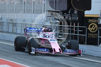 World © Octane Photographic Ltd. Formula 1 – Winter Testing - Test 2 - Day 4. SportPesa Racing Point RP19 - Sergio Perez. Circuit de Barcelona-Catalunya. Friday 1st March 2019.