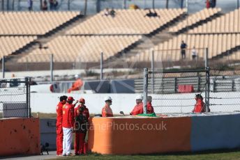 World © Octane Photographic Ltd. Formula 1 - Winter Testing - Test 2 - Day 3. Mattia Binotto – Team Principal of Scuderia Ferrari and John Elkann – CEO of Exor. Circuit de Barcelona-Catalunya. Friday 1st March 2019