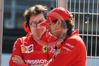 World © Octane Photographic Ltd. Formula 1 - Winter Testing - Test 2 - Day 3. Mattia Binotto – Team Principal of Scuderia Ferrari and John Elkann – CEO of Exor. Circuit de Barcelona-Catalunya. Friday 1st March 2019