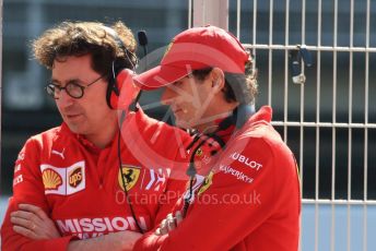 World © Octane Photographic Ltd. Formula 1 - Winter Testing - Test 2 - Day 3. Mattia Binotto – Team Principal of Scuderia Ferrari and John Elkann – CEO of Exor. Circuit de Barcelona-Catalunya. Friday 1st March 2019