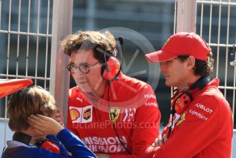 World © Octane Photographic Ltd. Formula 1 - Winter Testing - Test 2 - Day 3. Mattia Binotto – Team Principal of Scuderia Ferrari and John Elkann – CEO of Exor. Circuit de Barcelona-Catalunya. Friday 1st March 2019