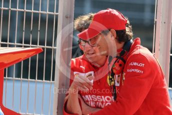 World © Octane Photographic Ltd. Formula 1 - Winter Testing - Test 2 - Day 3. Mattia Binotto – Team Principal of Scuderia Ferrari and John Elkann – CEO of Exor. Circuit de Barcelona-Catalunya. Friday 1st March 2019