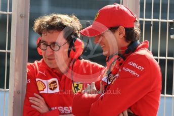 World © Octane Photographic Ltd. Formula 1 - Winter Testing - Test 2 - Day 3. Mattia Binotto – Team Principal of Scuderia Ferrari and John Elkann – CEO of Exor. Circuit de Barcelona-Catalunya. Friday 1st March 2019