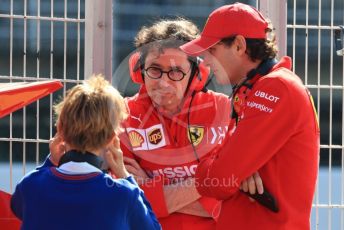 World © Octane Photographic Ltd. Formula 1 - Winter Testing - Test 2 - Day 3. Mattia Binotto – Team Principal of Scuderia Ferrari and John Elkann – CEO of Exor. Circuit de Barcelona-Catalunya. Friday 1st March 2019