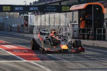 World © Octane Photographic Ltd. Formula 1 – Winter Testing - Test 2 - Day 4. Aston Martin Red Bull Racing RB15 – Max Verstappen. Circuit de Barcelona-Catalunya. Friday 1st March 2019.