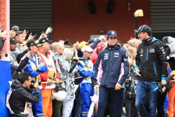 World © Octane Photographic Ltd. Formula 1 – Belgium GP - Drivers Parade. SportPesa Racing Point RP19 – Lance Stroll and ROKiT Williams Racing FW42 – Robert Kubica. Circuit de Spa Francorchamps, Belgium. Sunday 1st September 2019.