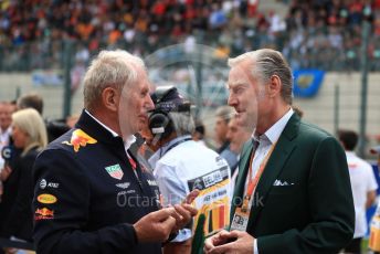 World © Octane Photographic Ltd. Formula 1 - Belgium GP - Grid. Helmut Marko - advisor to the Red Bull GmbH Formula One Teams and head of Red Bull's driver development program and Sean Bratches - Managing Director, Commercial Operations of Liberty Media.  Circuit de Spa Francorchamps, Belgium. Sunday 1st September 2019.