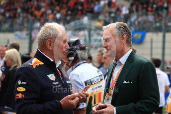 World © Octane Photographic Ltd. Formula 1 - Belgium GP - Grid. Helmut Marko - advisor to the Red Bull GmbH Formula One Teams and head of Red Bull's driver development program and Sean Bratches - Managing Director, Commercial Operations of Liberty Media. Circuit de Spa Francorchamps, Belgium. Sunday 1st September 2019.