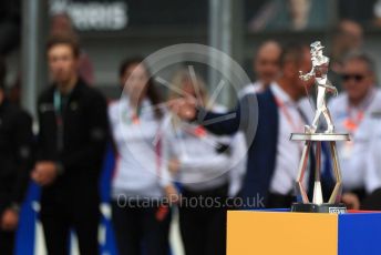 World © Octane Photographic Ltd. Formula 1 - Belgium GP - Grid. Race trophy. Circuit de Spa Francorchamps, Belgium. Sunday 1st September 2019.
