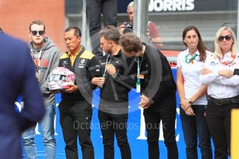 World © Octane Photographic Ltd. Formula 1 - Belgium GP - Grid. Anthoine Hubert tribute. Circuit de Spa Francorchamps, Belgium. Sunday 1st September 2019.