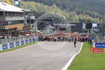 World © Octane Photographic Ltd. Formula 1 - Belgium GP - Grid. Anthoine Hubert tribute. Circuit de Spa Francorchamps, Belgium. Sunday 1st September 2019.