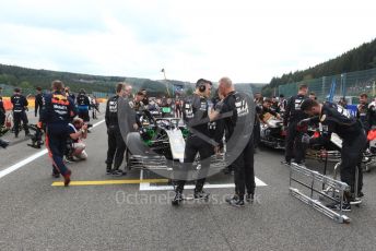 World © Octane Photographic Ltd. Formula 1 – Belgium GP - Grid. Rich Energy Haas F1 Team VF19 – Romain Grosjean. Circuit de Spa Francorchamps, Belgium. Sunday 1st September 2019.