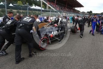 World © Octane Photographic Ltd. Formula 1 – Belgium GP - Grid. Rich Energy Haas F1 Team VF19 – Kevin Magnussen. Circuit de Spa Francorchamps, Belgium. Sunday 1st September 2019.
