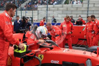 World © Octane Photographic Ltd. Formula 1 – Belgium GP - Grid. Scuderia Ferrari SF90 – Sebastian Vettel. Circuit de Spa Francorchamps, Belgium. Sunday 1st September 2019.