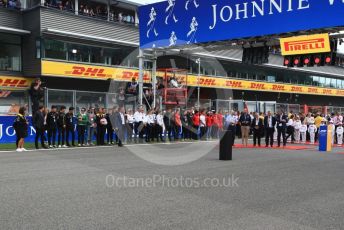 World © Octane Photographic Ltd. Formula 1 - Belgium GP - Grid. Anthoine Hubert tribute. Circuit de Spa Francorchamps, Belgium. Sunday 1st September 2019.