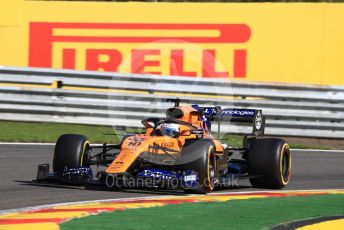 World © Octane Photographic Ltd. Formula 1 – Belgium GP - Practice 1. McLaren MCL34 – Carlos Sainz. Circuit de Spa Francorchamps, Belgium. Friday 30th August 2019.