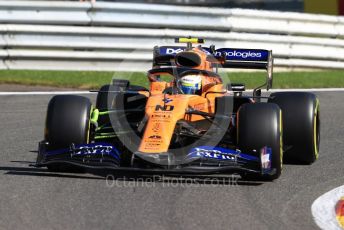 World © Octane Photographic Ltd. Formula 1 – Belgium GP - Practice 1. McLaren MCL34 – Lando Norris. Circuit de Spa Francorchamps, Belgium. Friday 30th August 2019.