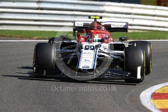 World © Octane Photographic Ltd. Formula 1 – Belgium GP - Practice 1. Alfa Romeo Racing C38 – Antonio Giovinazzi. Circuit de Spa Francorchamps, Belgium. Friday 30th August 2019.