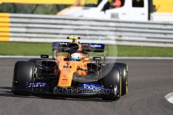 World © Octane Photographic Ltd. Formula 1 – Belgium GP - Practice 1. McLaren MCL34 – Lando Norris. Circuit de Spa Francorchamps, Belgium. Friday 30th August 2019.