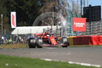 World © Octane Photographic Ltd. Formula 1 – Belgium GP - Practice 2. Scuderia Ferrari SF90 – Sebastian Vettel. Circuit de Spa Francorchamps, Belgium. Friday 30th August 2019.