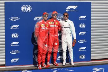 World © Octane Photographic Ltd. Formula 1 – Belgium GP - Qualifying. Scuderia Ferrari SF90 – Charles Leclerc, Sebastian Vettel  and Mercedes AMG Petronas Motorsport AMG F1 W10 EQ Power+ - Lewis Hamilton.  Circuit de Spa Francorchamps, Belgium. Saturday 31st August 2019.