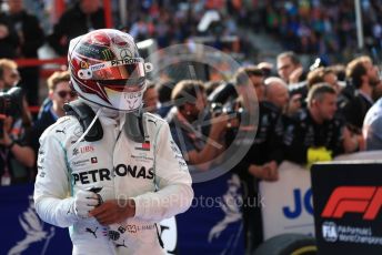 World © Octane Photographic Ltd. Formula 1 – Belgium GP - Race Podium. Mercedes AMG Petronas Motorsport AMG F1 W10 EQ Power+ - Lewis Hamilton. Circuit de Spa Francorchamps, Belgium. Sunday 1st September 2019.