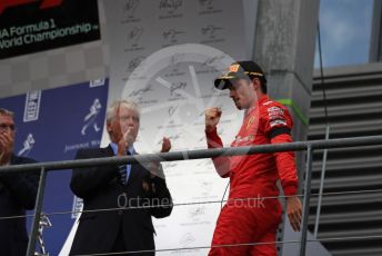 World © Octane Photographic Ltd. Formula 1 – Belgium GP - Race Podium. Scuderia Ferrari SF90 – Charles Leclerc. Circuit de Spa Francorchamps, Belgium. Sunday 1st September 2019.