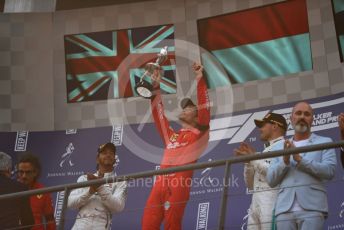 World © Octane Photographic Ltd. Formula 1 – Belgium GP - Race Podium. Scuderia Ferrari SF90 – Charles Leclerc, Mercedes AMG Petronas Motorsport AMG F1 W10 EQ Power+ - Lewis Hamilton and Valtteri Bottas. Circuit de Spa Francorchamps, Belgium. Sunday 1st September 2019.