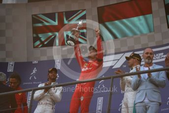 World © Octane Photographic Ltd. Formula 1 – Belgium GP - Race Podium. Scuderia Ferrari SF90 – Charles Leclerc, Mercedes AMG Petronas Motorsport AMG F1 W10 EQ Power+ - Lewis Hamilton and Valtteri Bottas. Circuit de Spa Francorchamps, Belgium. Sunday 1st September 2019.